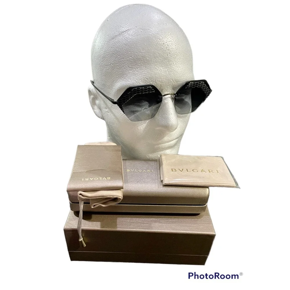 Bulgari Sunglasses Diamond shape lenses made in Italy Luxury‎ Sophisticated